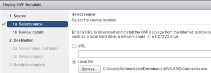 Deploy OVF Template