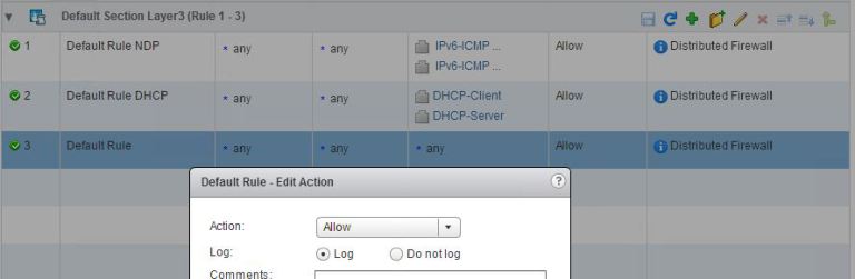 NSX Enable Logging