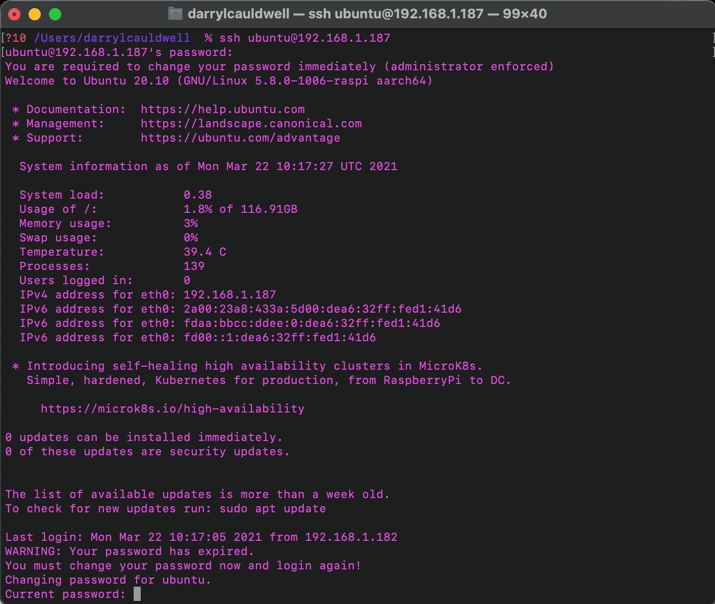 Ubuntu Password